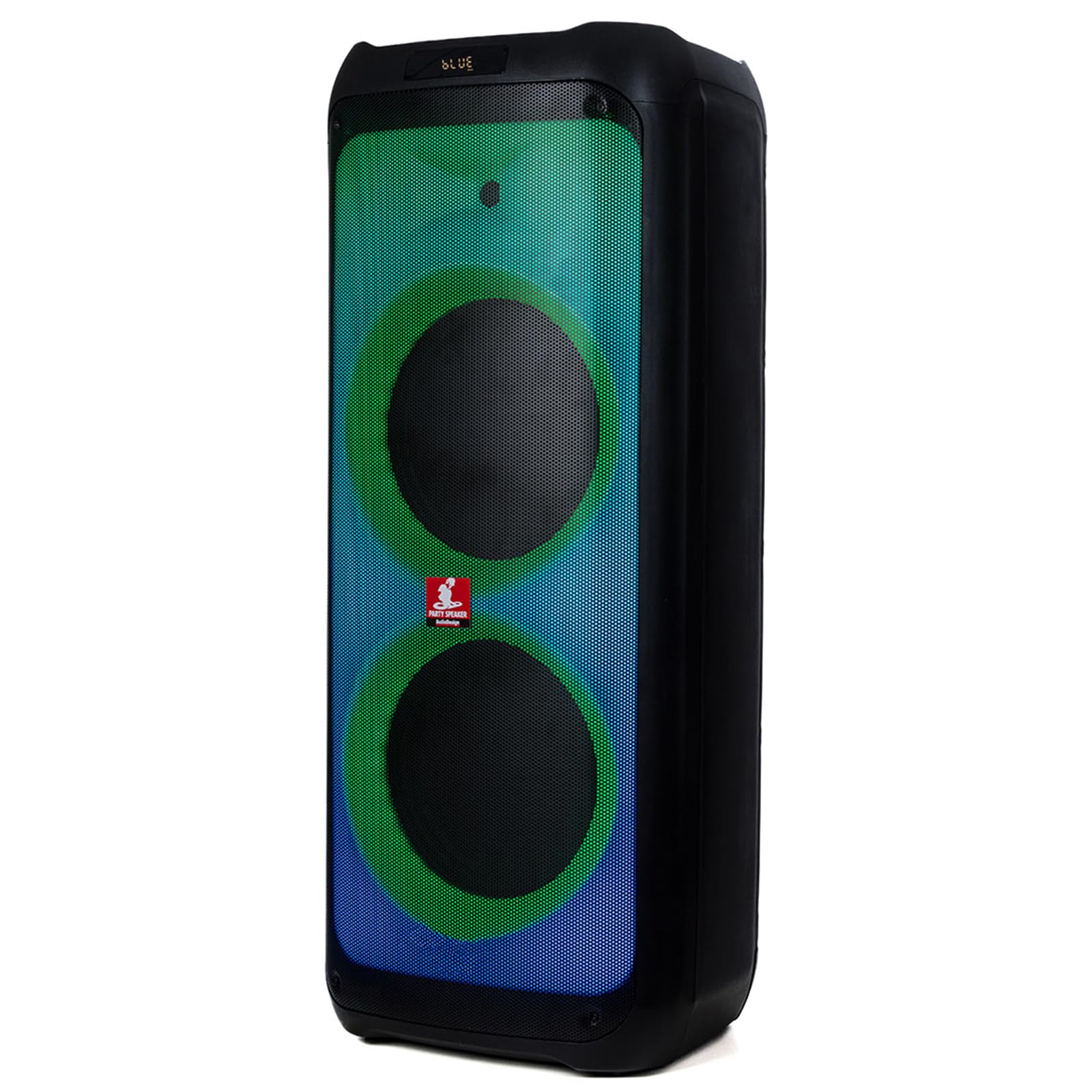 Cassa Bluetooth Professionale, 1050W, 2 Woofer 12", Batteria Ricaricabile, Radio FM, Luci LED, Microfono Incluso