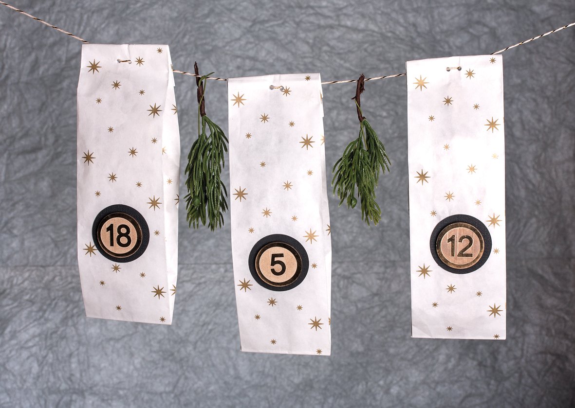 Rayher Paper folding bag w.little stars, gold