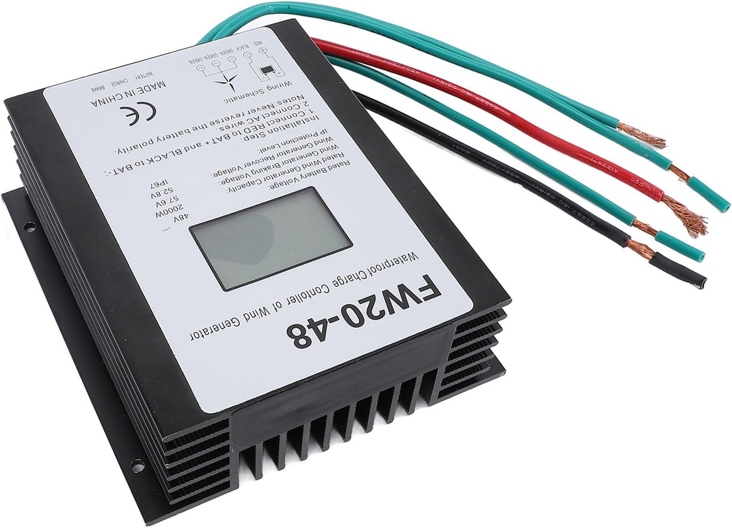 2000W Wind Turbine Controller, Auto Match MPPT Generator LED Display Renewable Energy Controller