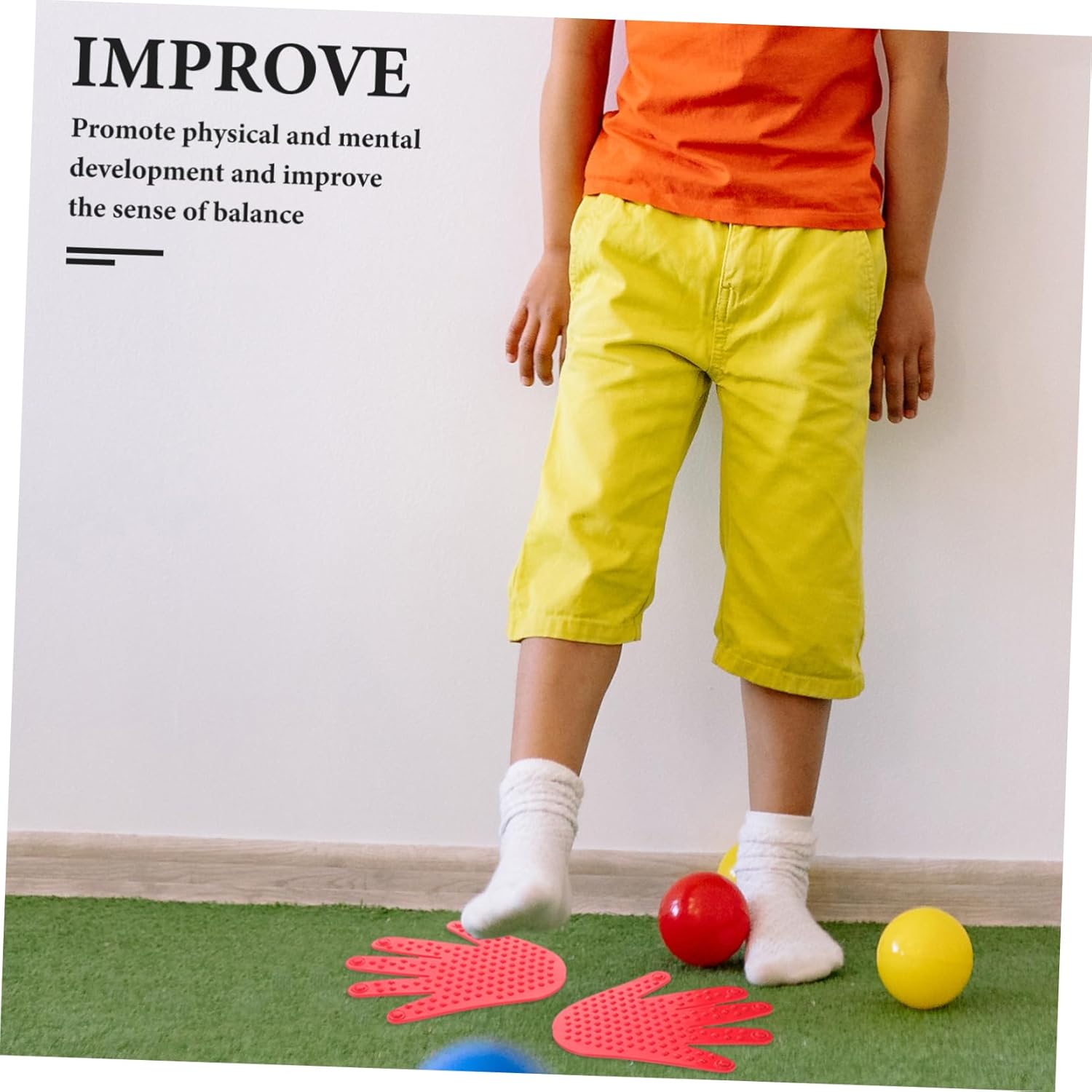 SUPVOX Sensory Hand Shape Floor Markers Non Slip Carpet Spot Dots for Classroom Coordination Training Interactive Learning Mats for Adults Fun Games Includes