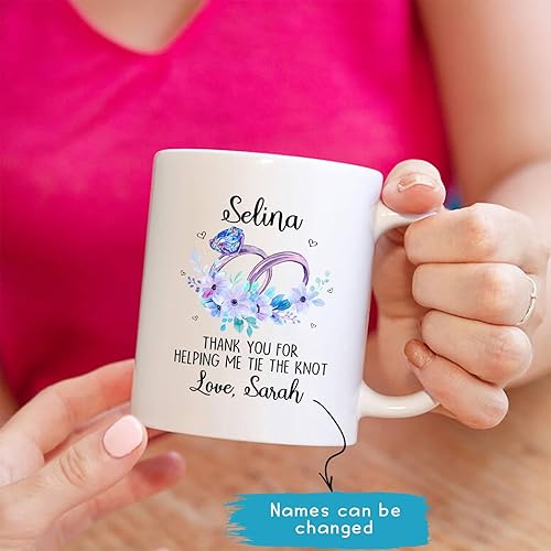 Miniatura 9 de Taza de café personalizada con propuesta de dama de honor, taza de regalo para hermana por mi lado como mi dama de honor, regalo para hermana amiga,