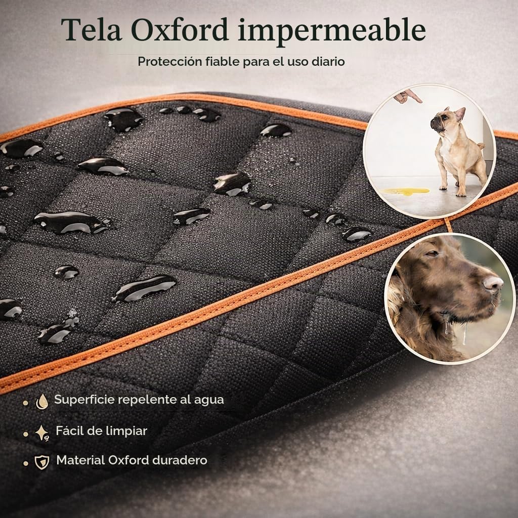 Euqvunn Manta para Perro de Auto (131.8 * 62.99 cm), [Tamaño Ancho & Clip Metálico] Protector de Maletero, Asiento Impermeable para Perro, Hamaca Universal para Todos los Autos y SUVs
