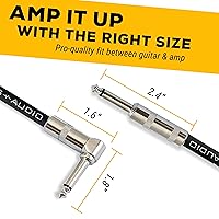Vista 7 de GLS cable de audio para guitarra, cable de amplificador para bajo y guitarra eléctrica, en ángulo recto, cable para instrumento de 1/4 de pulgada