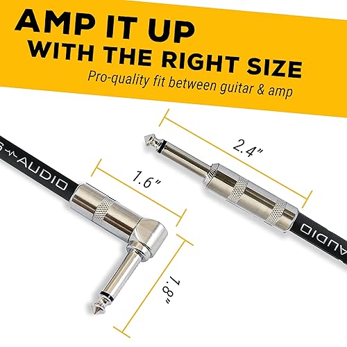 Miniatura 23 de GLS cable de audio para guitarra, cable de amplificador para bajo y guitarra eléctrica, en ángulo recto, cable para instrumento de 1/4 de pulgada