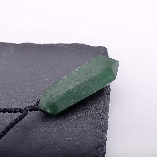 Miniatura 10 de 2 Inches Large Healing Crystal Necklace White Quartz Pendant with Adjustable Cord