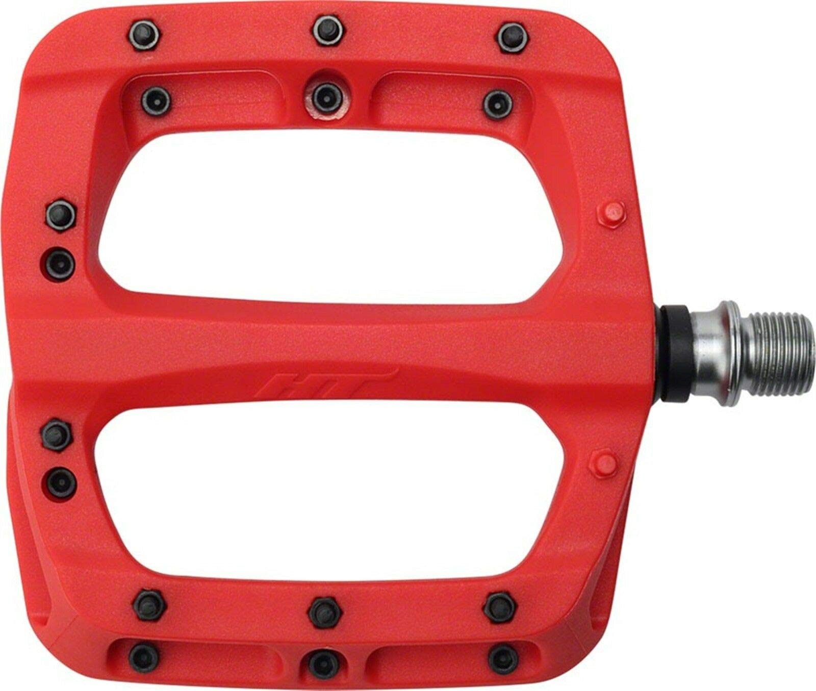 Ht PA03A - Pedali Piatti In Nylon Rinforzato, Unisex, Da Adulto, Colore: Rosso-image
