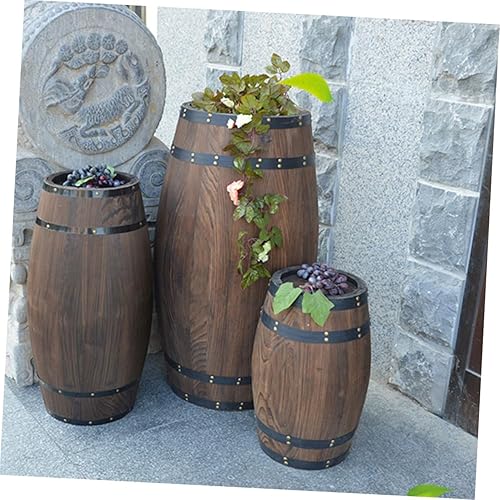 Miniatura 5 de GANAZONO Cubo de deseos Paisajismo Artesanía Retro Fiesta Madera Decoración Contenedor Maceta Estilo Decoración para Decoración de Paisaje Plantas