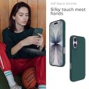YATWIN Silicone Case for iPhone 17, Soft-Touch, Shockproof, DustProof, Antiskid Phone Cover for Apple iPhone 17 - Dark Green gallery image