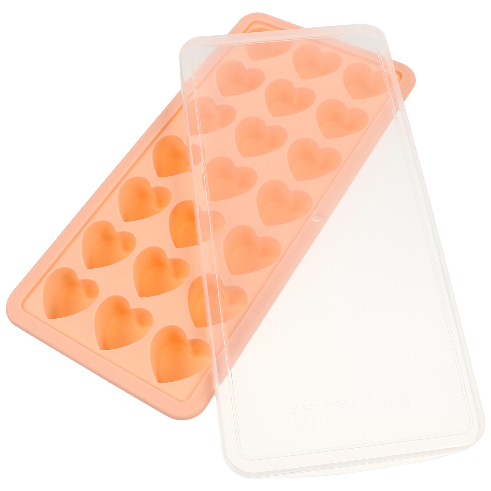 Molde de silicona para cubitos de hielo con tapa en forma de corazón miniatura 7