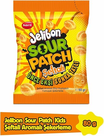 Jelibon Sour Patch Kids Şeftali Aromalı Şekerleme 80g