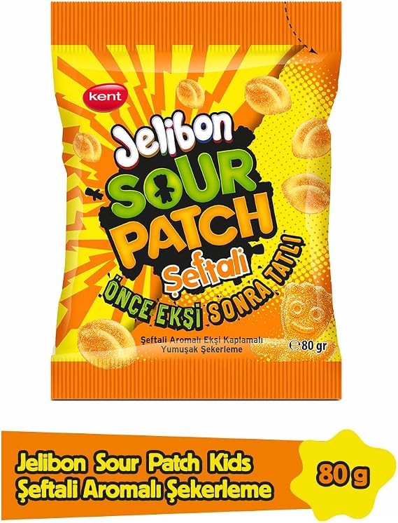Jelibon Sour Patch Kids Şeftali Aromalı Şekerleme 80g