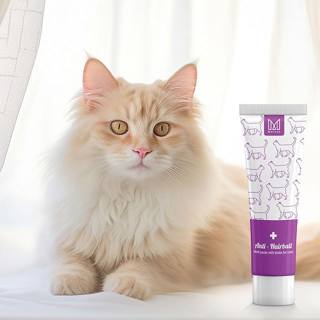 Foto 4 de 8 de Mersjo Pasta antipelo para gatos, 100 g, suplemento nutricional para gatos, contra bolas de pelo