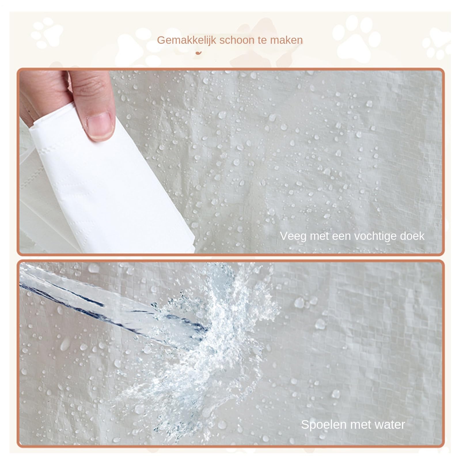 Pañal para perros y gatos - Bandeja plegable impermeable de borde alto, a prueba de fugas con 6 clips, para interiores, exteriores, viajes, baño, balcón, hogar y entrenamiento
