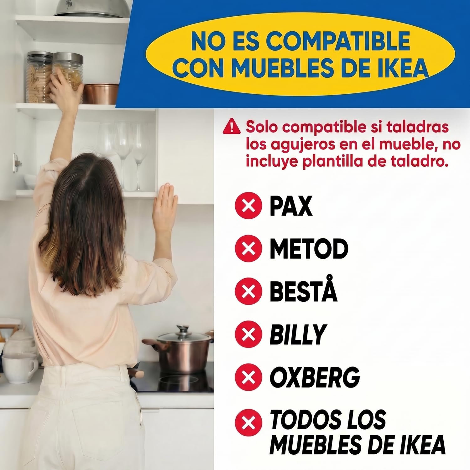 Bisagras Puertas Cocina (8 Unidades) - Cazoleta 35 mm Rectas y Cierre Suave - Bisagras Armarios y Muebles Cocina de 110° amortiguadas con Freno - Totalmente solapadas