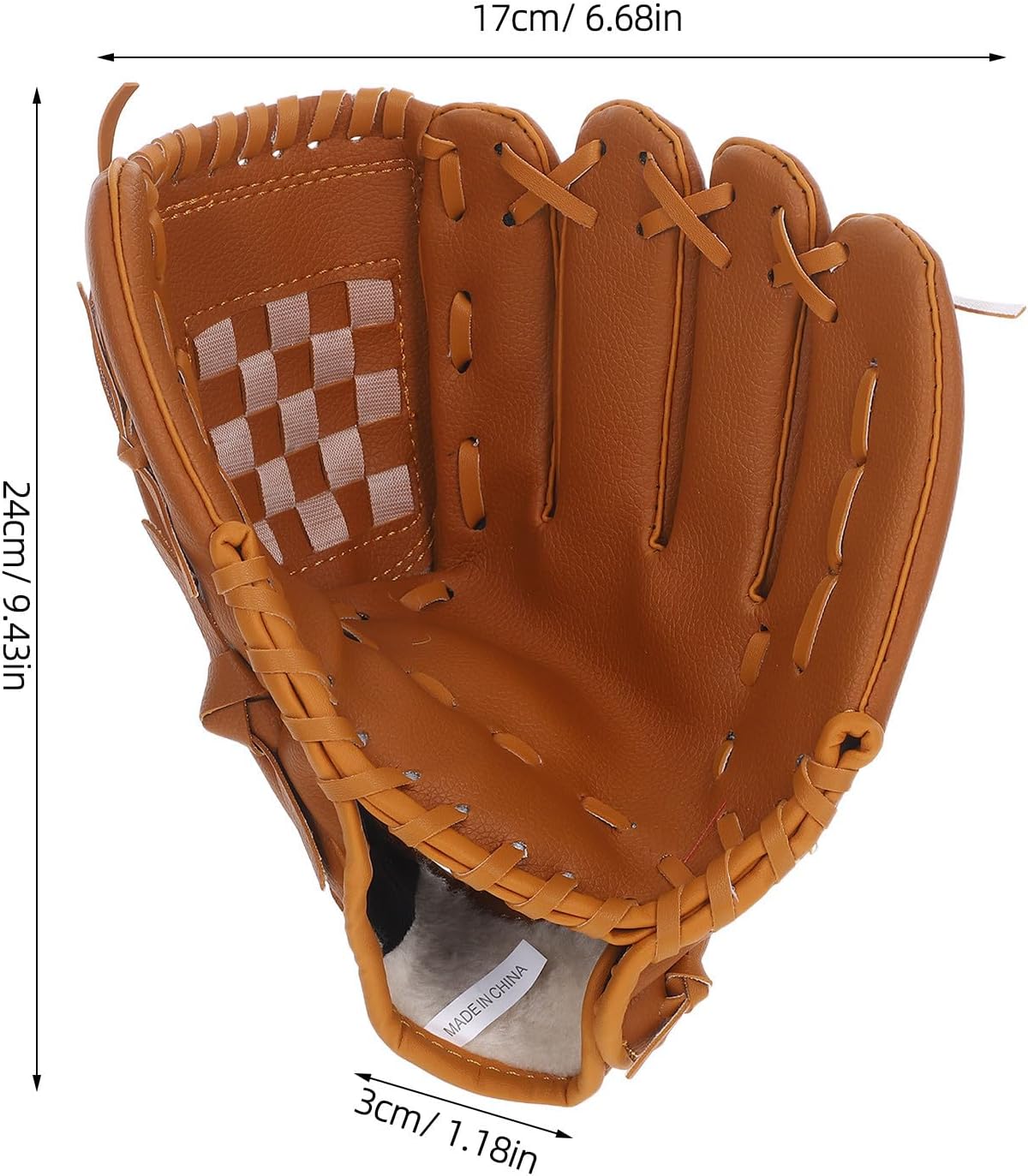 Garneck 10.5 Inch Thicken Pu Baseball Glove for Pitchers and Infielders, Sturdy PVC Softball Mitt Suitable for Sports Training and Long-Term Use Random Color
