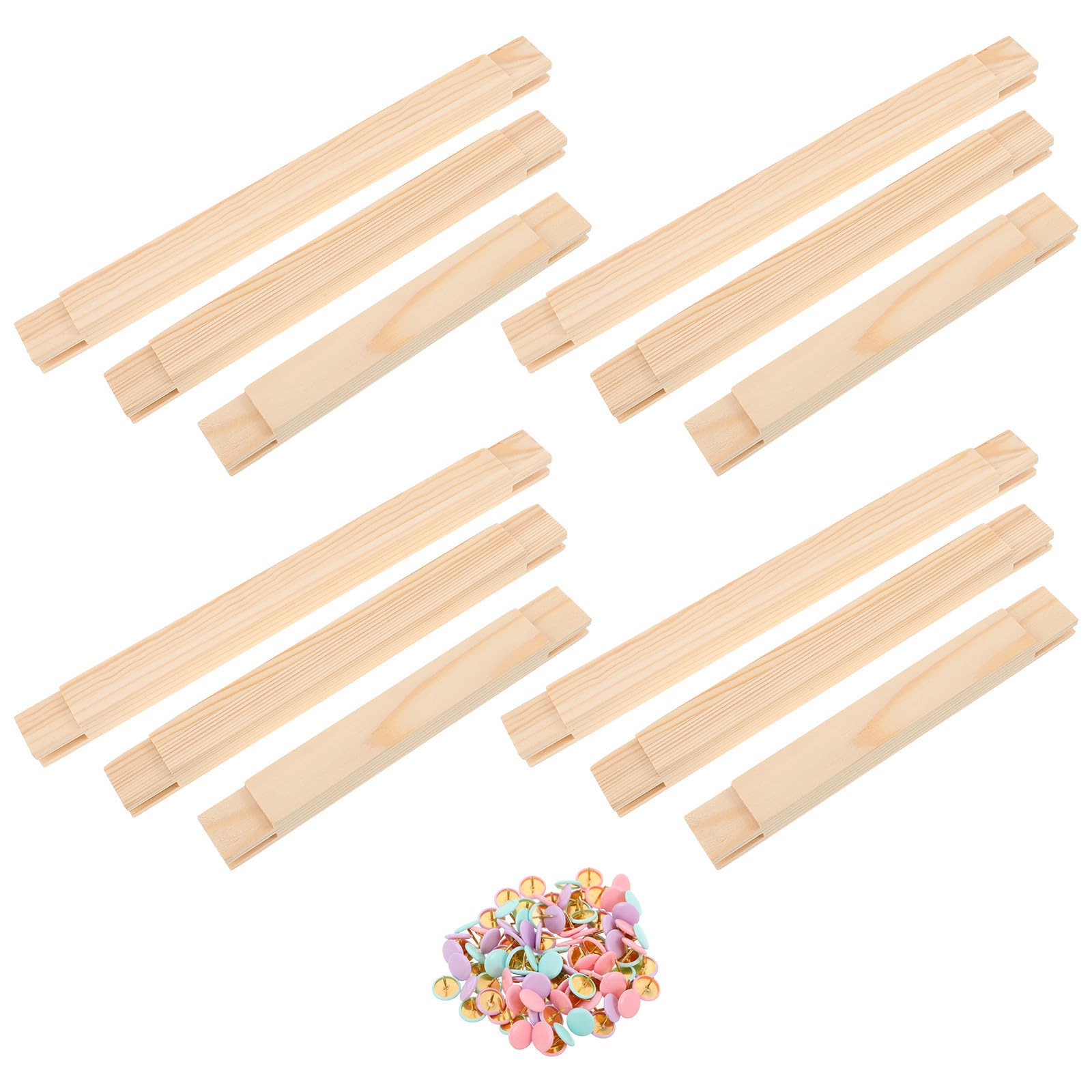 SAFIGLE Holz Stickrahmen mit Nadeln für DIY Stickarbeiten Stabiles Material und Praktisches Zubehör für Präzises Sticken und Kreative Handarbeiten