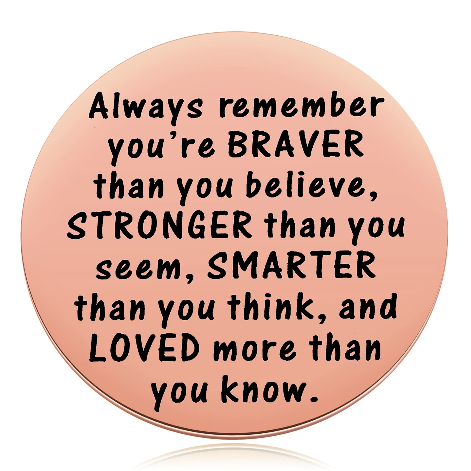 MIXJOY Pocket Hug Token - Gold Long Distance Relationship Gift With Inspirational Message