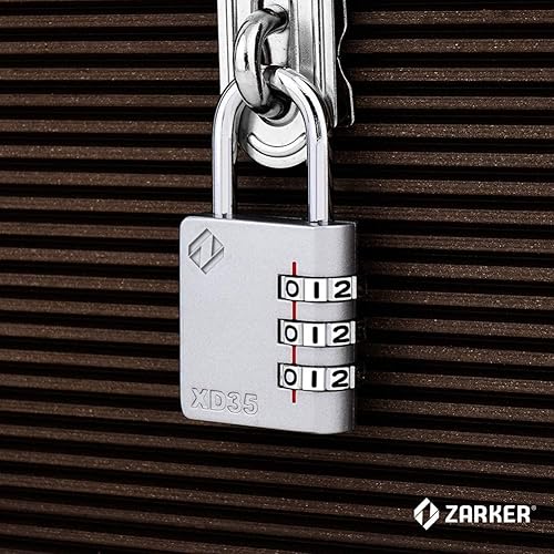 Miniatura 9 de XD35 Candado de combinación de 3 dígitos para gimnasio, deportes, escuela y empleados, al aire libre, caja de herramientas, estuche, cerca y