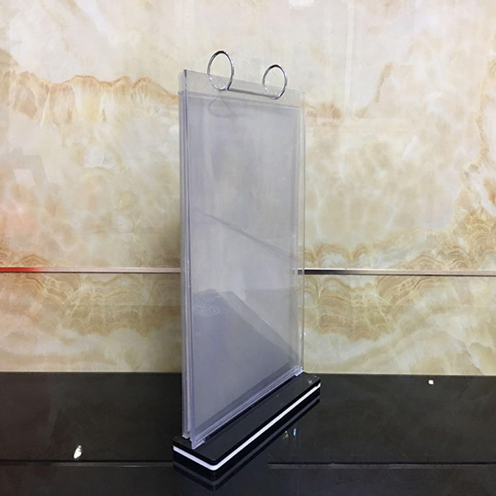 6X A4 Mesa Abatible Soporte de Menú Mesa de PáGinas Estante para Tarjeta de Menú Soporte de ExhibicióN Soporte de Menú Menú de Escritorio ÁLbum de Fotos de Fotos