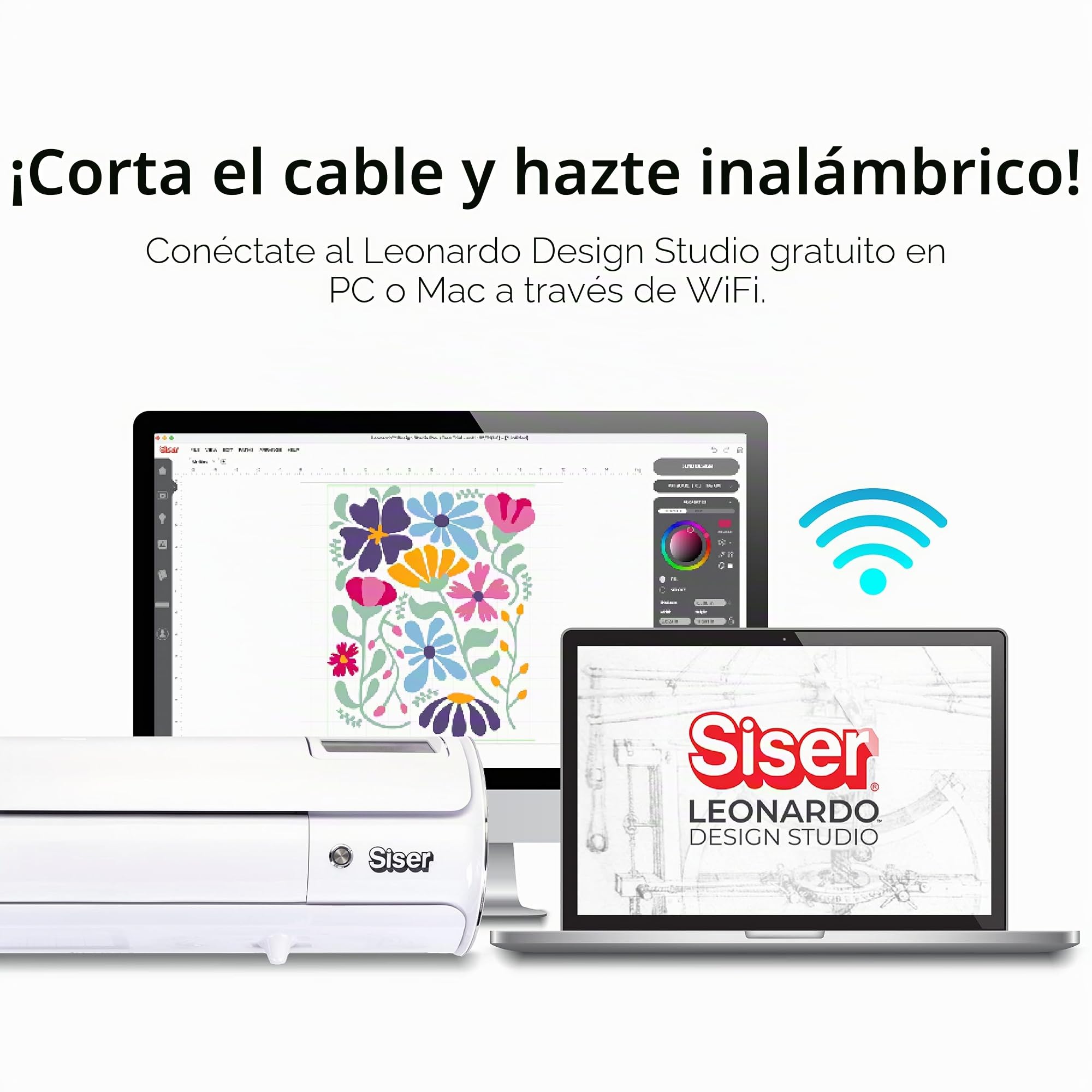 Siser Juliet Cortador de alta definición – Máquina de corte profesional de 12 pulgadas para vinilo, papel y más – WiFi compatible con Windows y Mac – Incluye software Leonardo Design Studio..