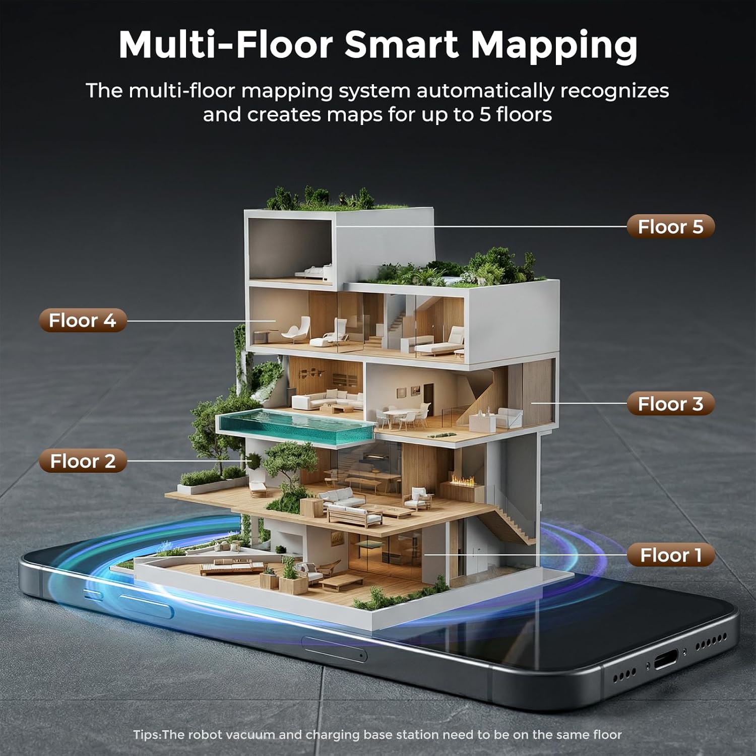 Robot Vacuum and Mop Combo, Robot Vacuum Cleaner with Bagless Self Emptying Station, 18000Pa Suction, LiDAR Navigation, ideal for Pet Hair, Carpet & Hard Floor, Compatible with App/Alexa/Voice Control