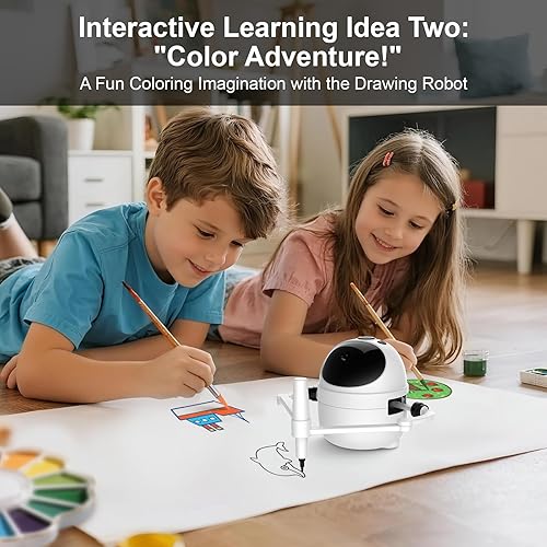 Miniatura 4 de Robot de dibujo para niños, juguetes educativos, kit de aprendizaje de dibujo creativo con 150 tarjetas de palabras, regalo para niñas y niños de 4,