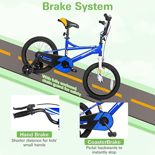 Miniatura 3 de WEIZE Kids Bike,14 16 20 Inch Children Bicycle for Boys Girls Ages 3-12 Years Old, Rider Height 32-60 Inch, Coaster Brake, Multiple Color Options