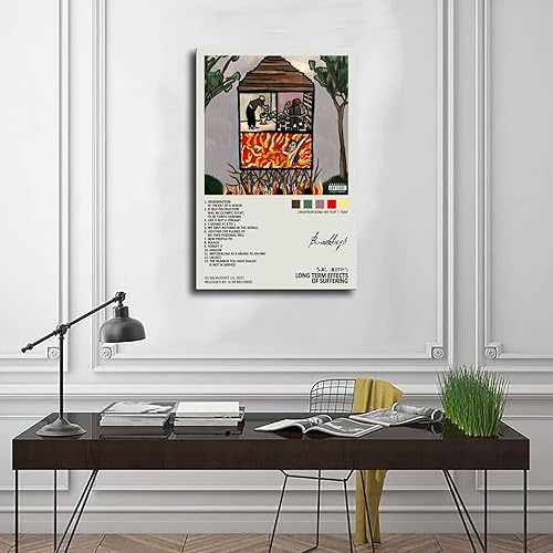Miniatura 3 de TOBIANG SDBY - Póster de lienzo con efectos de sufrimiento a largo plazo con efectos del sufrimiento de música, sin marco 12 x 18 pulgadas (11.8 x