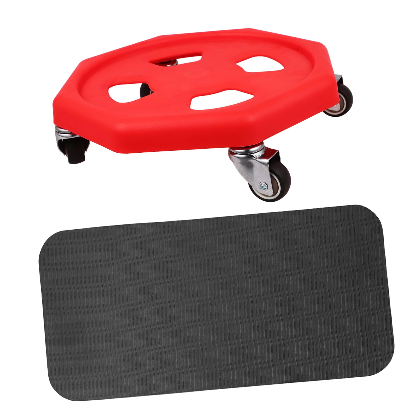 DECHOUS Disque de Glisse pour Entraînement Abdominal Rouge en PP, Lot 1