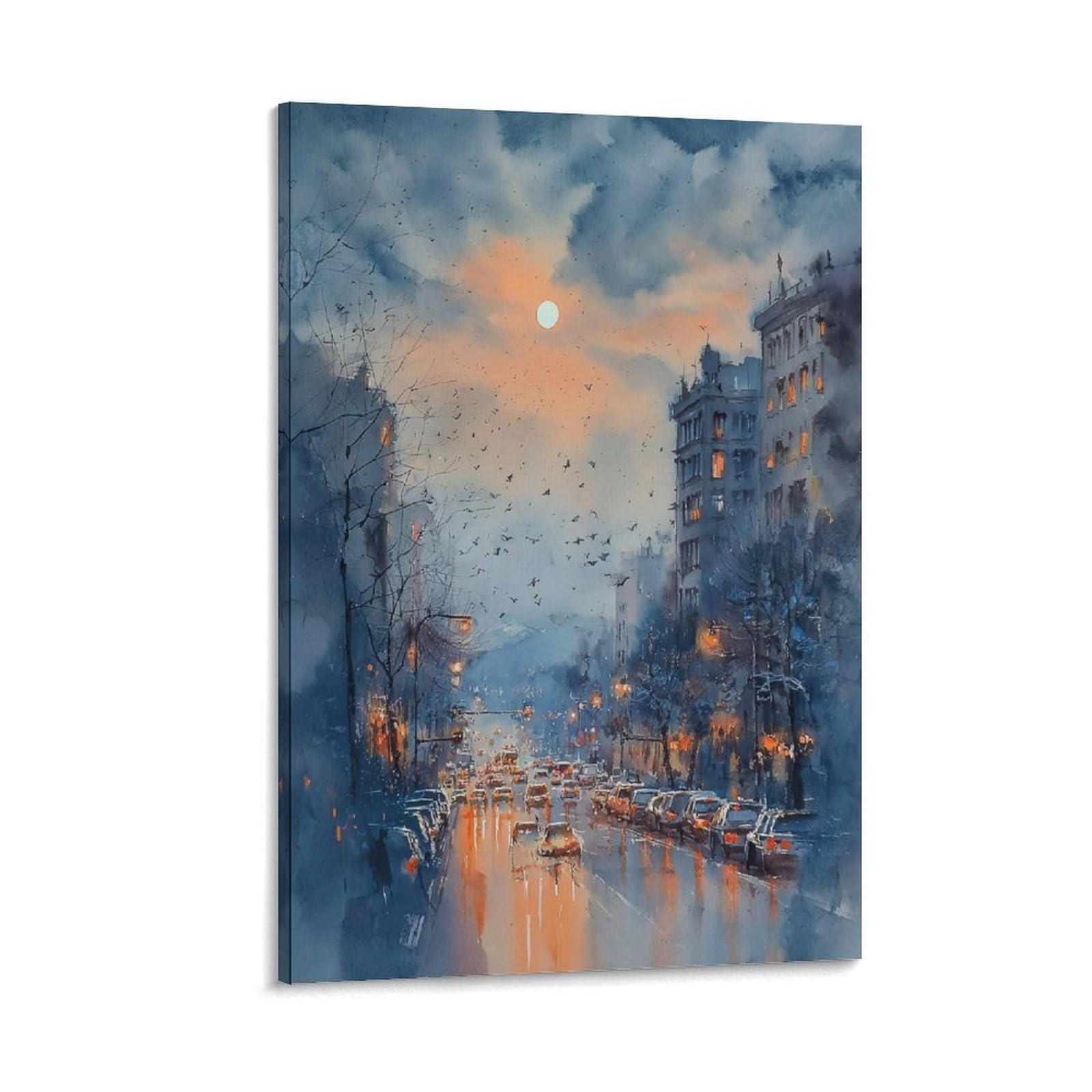 XWYMXZ Portland City of Roses 24x36inch(60x90cm) Vintage Travel Poster Watercolor Canvas Art