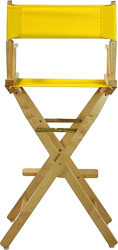 Miniatura 5 de Casual Home 230-00021-34 - Silla de director de 30" - Altura de barra marco naturallienzo dorado