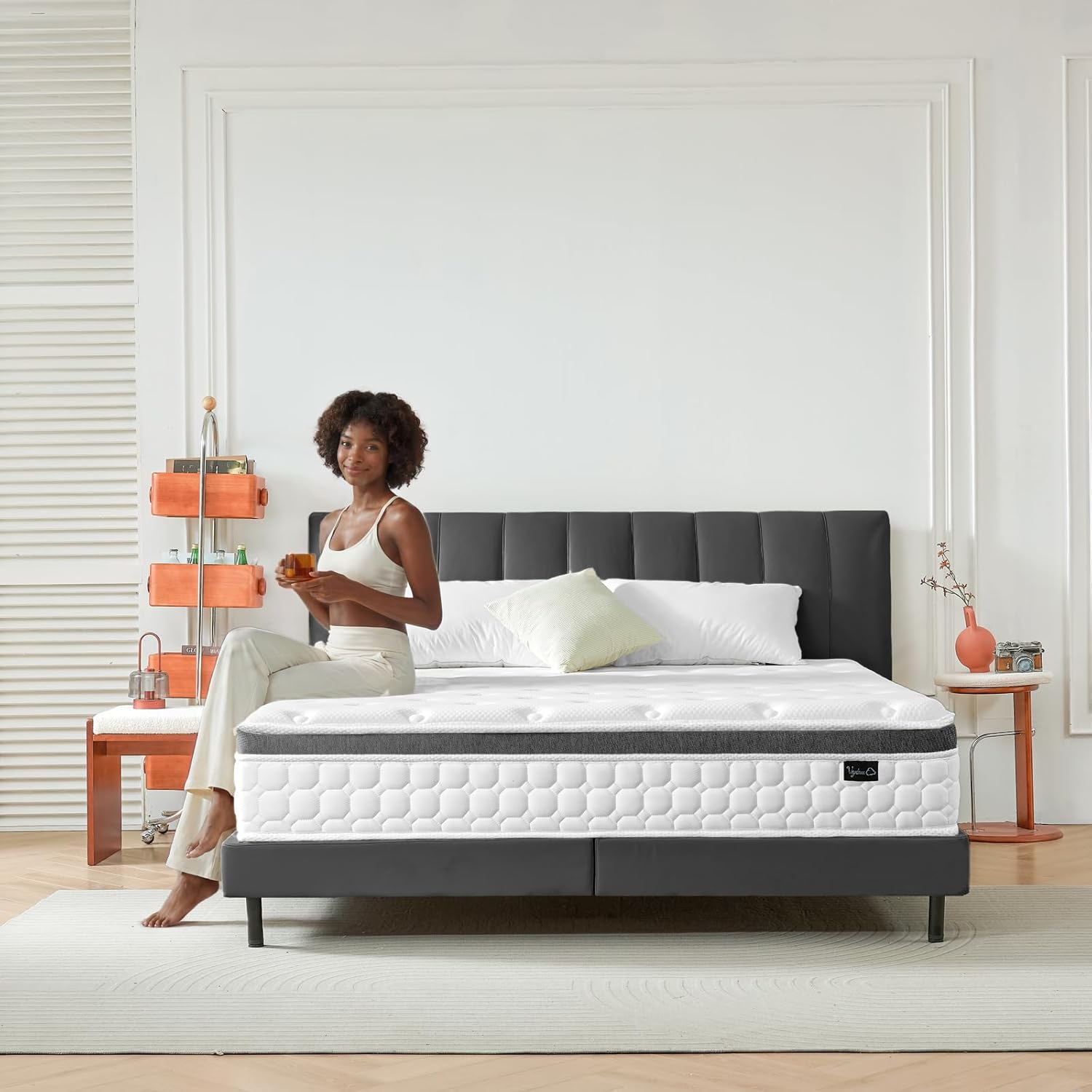 Full Size Mattress, 12 Inch Full Size Mattress in a Box Cooling Gel Memory Foam, Pocket Springs, CertiPUR-US Certified, Medium Firm & Silent Sleep & Reinforced Edge & Pressure