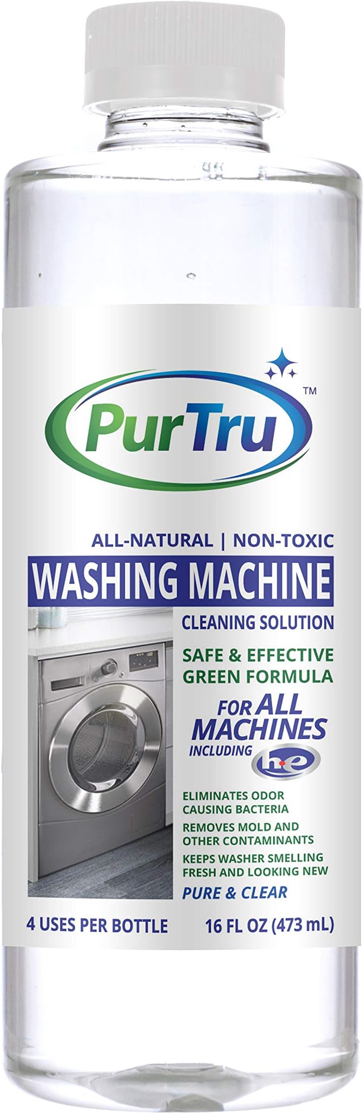 Washing Machine Cleaner - All Natural and Safe Descaling & Cleaning Solution For Maytag, Whirlpool, Kenmore And All Top Load, Front Load, Portable, HE and Non-HE Washers