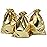 BEAVOING Pack of 100 5x 7 Heavy Duty Gold Drawstring Organza Jewelry Pouches Wedding Party Christmas Favor Gift Candy Chocolate Bags (Gold, 5x 7)