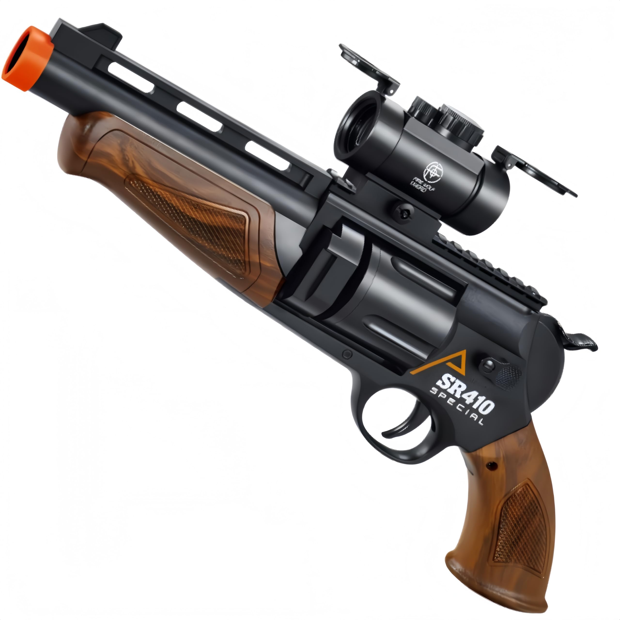 Foam Blaster Shotgun Bullet Shutgun with 40 Soft Foam Darts 5 Dart Rotating Drum 1 Sight for 14+ Years Soft Bullet Pistol with Accessories (Brown2)