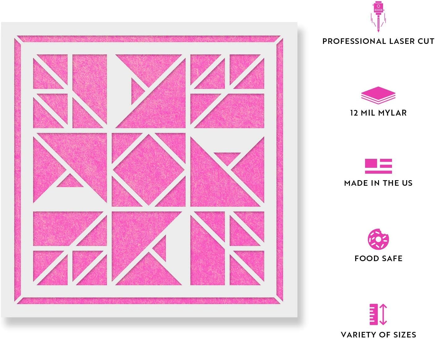 Prairie Star Barn Quilt Stencil - Barn, Quilt, Farmhouse, Star, Prairie