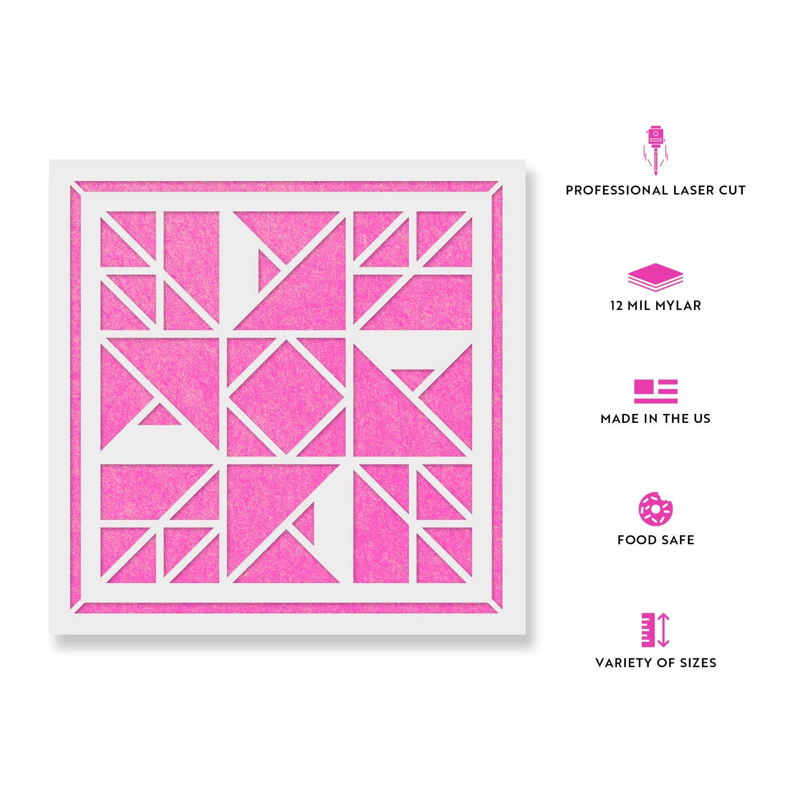 Prairie Star Barn Quilt Stencil - Barn, Quilt, Farmhouse, Star, Prairie