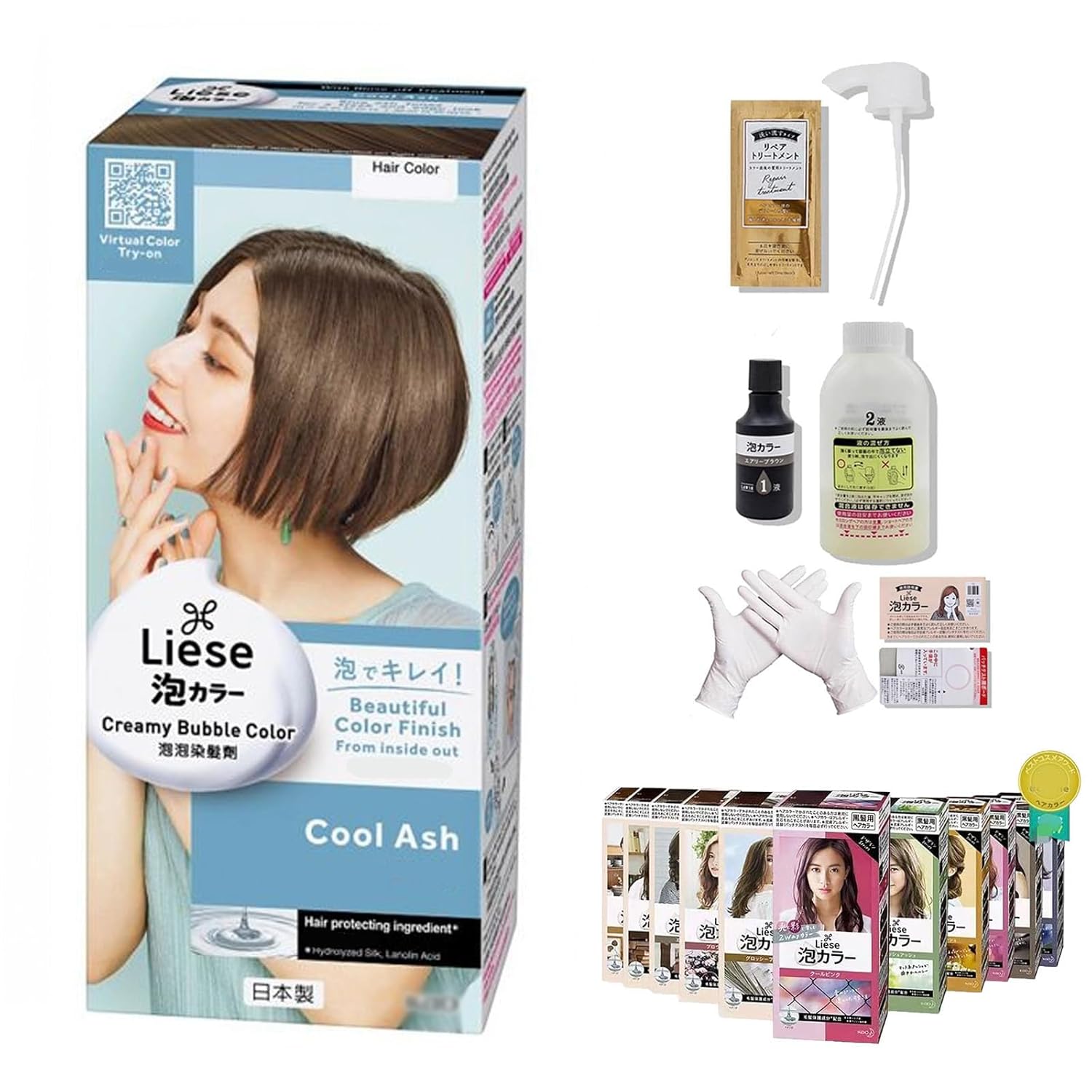 Bubble Hair Color, Bubble Hair Color Japanese, Hair Dye Japanese, Tinte Japones (Set 3, 1)