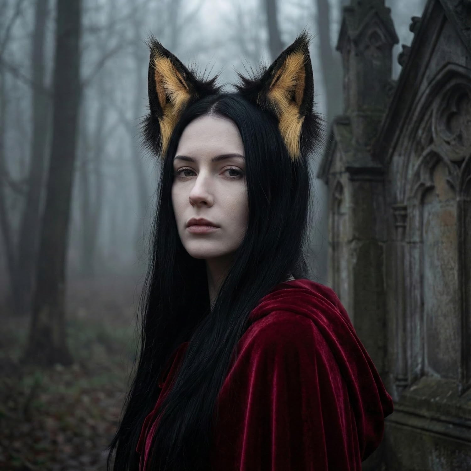 Fluffy Fox Anime Ears Maine Coon Cat Hairband Wolf Headband For Party Cosplay Costume Halloween