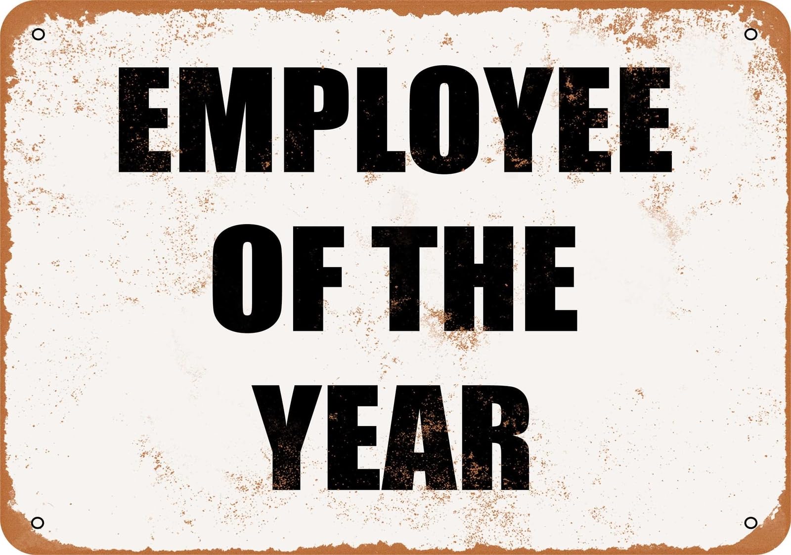 Miaomansenstore Metal Sign - Employee Of The Year- Vintage Look Home Decor
