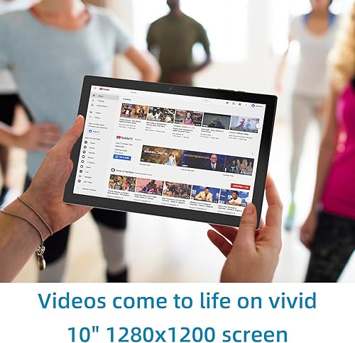 Vista 52 de Tablet 64GB 10 pulgadas Tablet, tabletas Android, batería 6000mAh Quad Core HD pantalla táctil Tableta Computadora 2MP+8MP Cámaras duales WiFi BT