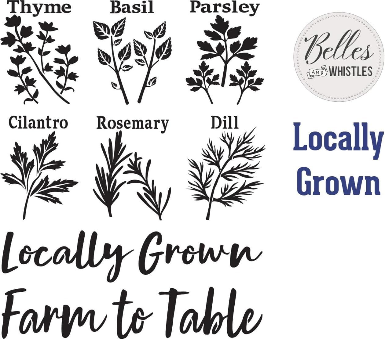 Dixie Belle Stencil | Locally Grown | 16” x 20” Reusable Painting Stencil for Crafts, Furniture, Projects | Stencil for Painting on Wood, Plastic, Furniture, Canvas