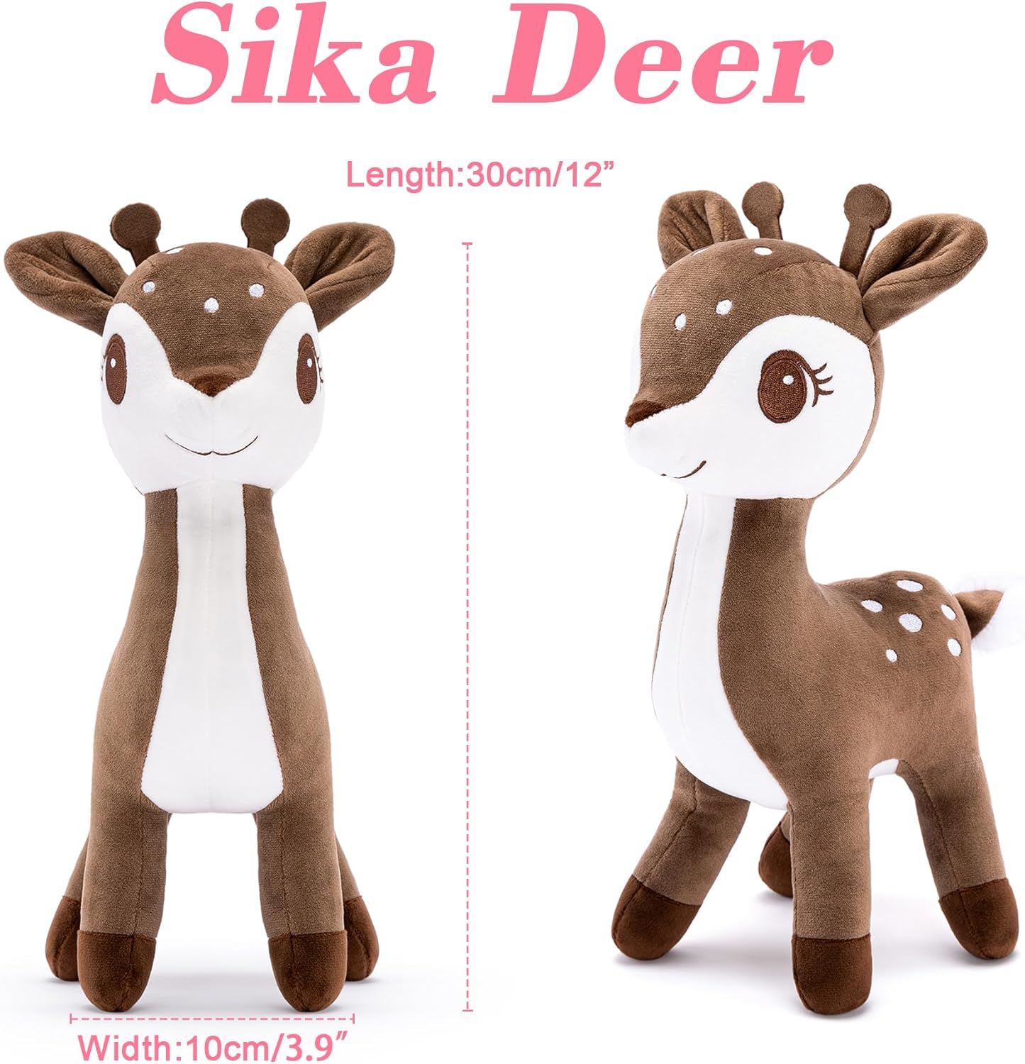 Lazada Christmas Plush Deer Stuffed Animal Deer Plush Deer Toy Baby Toys for Kids Plump 10 Inch Deep Brown - Image 3