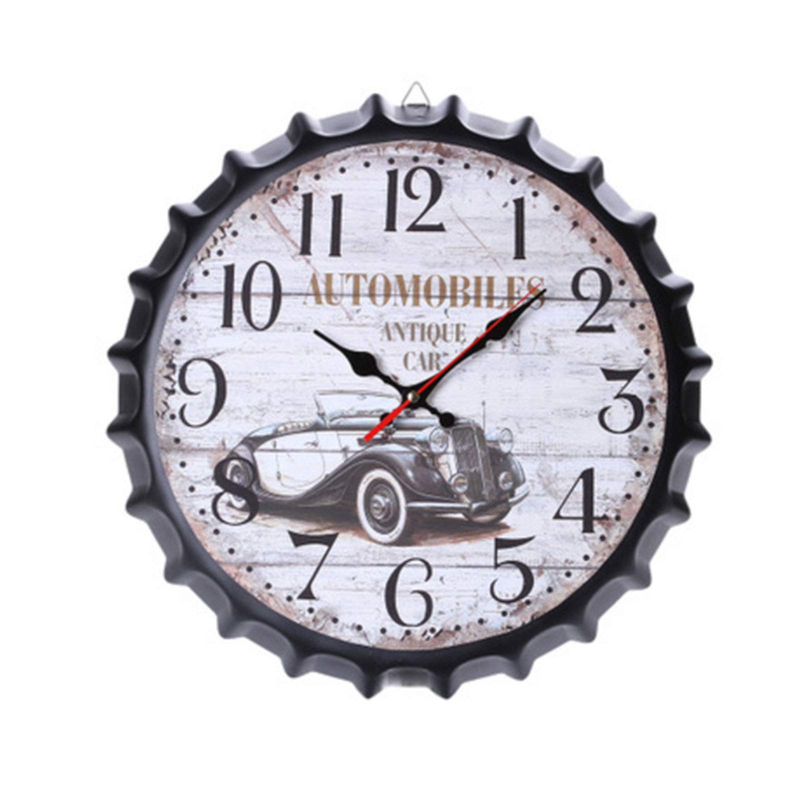 Horloge murale silencieuse pour stopper le tic-tac avec style métal vintage