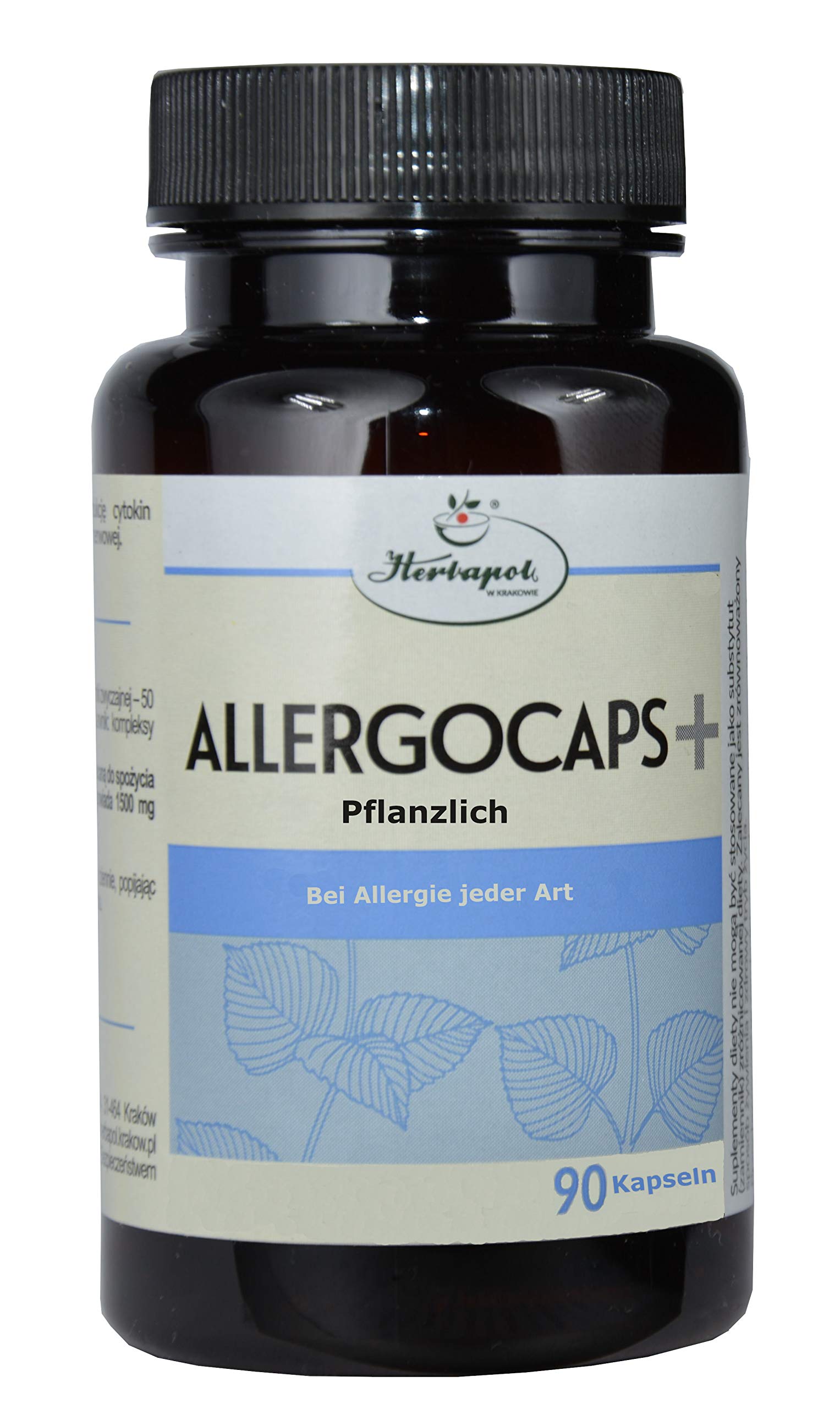 Allergocaps, 90 kaps., natürlich, pflanzlich, ergiebig, für normale Körperfunktionen bei Allergie, mit Schwarznessel Samen Extrakt, nebenwirkungsfrei, Monatspackung, Heuschnuppfen