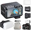 Godox iT30Pro-O iT30Pro O Mini Camera Flash with White Diffuser Speedlite Camera Flash 560 Flashes at Full Wireless Master & Receiver Power 2.4G TTL Touchscreen for Olympus Panasonic DSLR (Black)