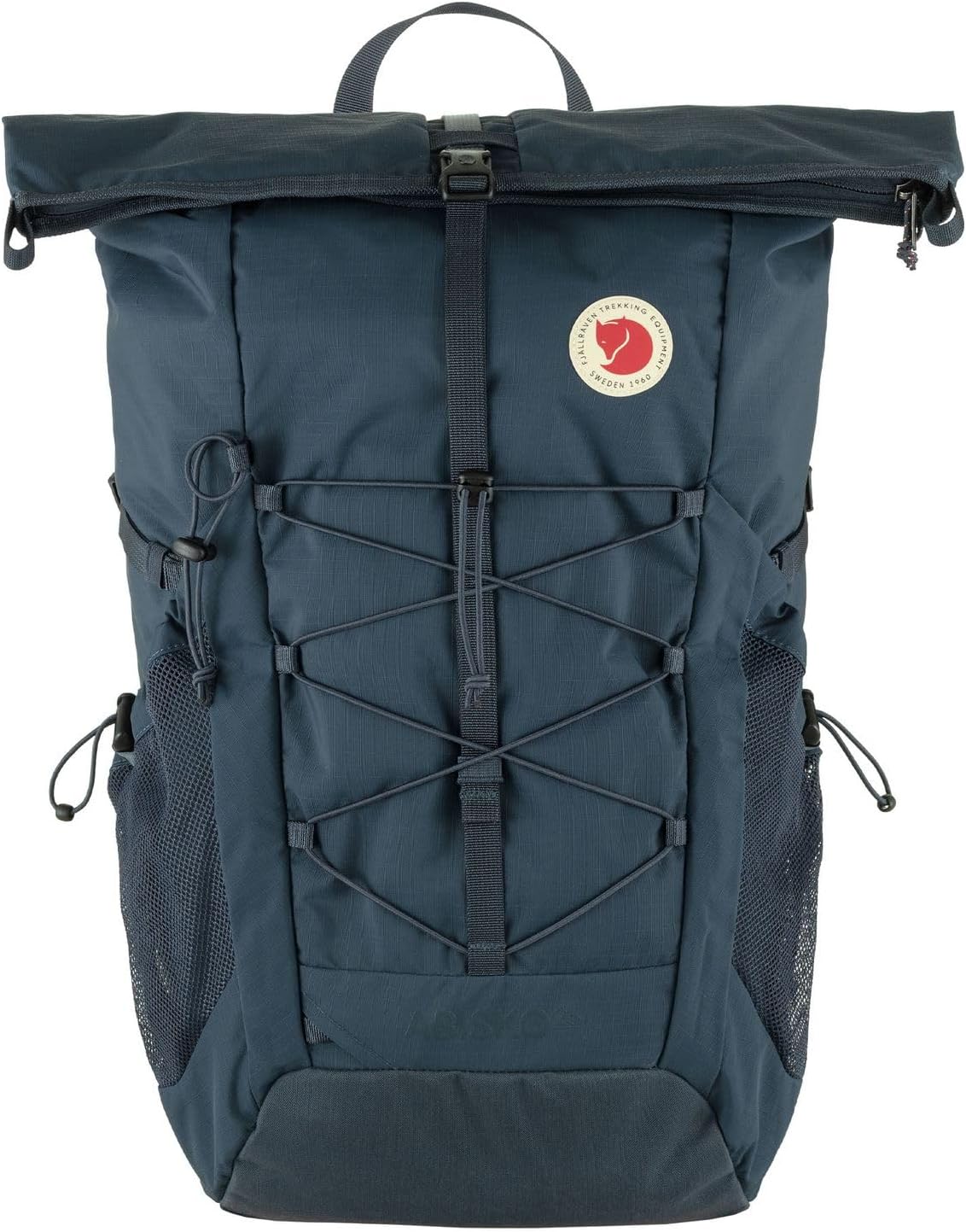 Fjällräven Abisko Hike Foldsack Backpack - Lightweight Fabric, Roll-Top Storage, Trail Ready - Hiking, Trekking, Navy, One Size