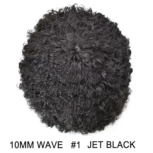 Miniatura 2 de Unidades de cabello afro para hombres negros, sistema de cabello para hombres afroamericanos, tejido afro hombre, inyección de PU, tupé, pieza de