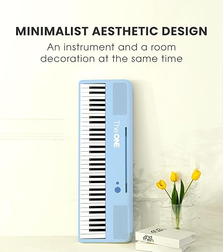 Miniatura 4 de The ONE Teclado inteligente COLOR Teclado de piano de 61 teclas, teclado de música con 256 timbres, 64 polifonía, 2 altavoces, luces LED integradas