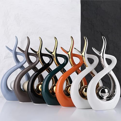 Miniatura 7 de suruim Decoración para el hogar, arte abstracto moderno, estatua de cerámica, decoración de mesa de comedor, núcleo de oficina, decoración de sala